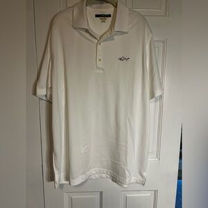 Greg Norman White Play Dry White Golf Polo Size XL